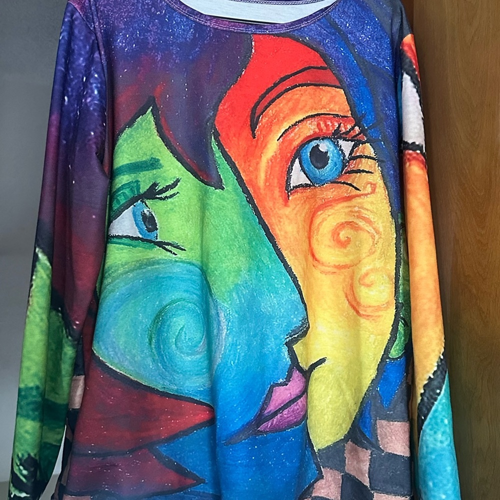 Very artistic shirt.